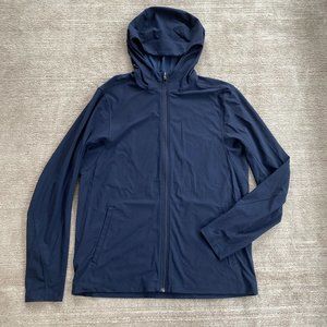 lululemon lightweight men's full zip jacket with hood, navy Large